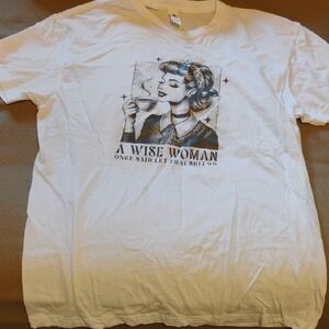 White Graphic Tee — A Wise Woman Short Sleeve Top